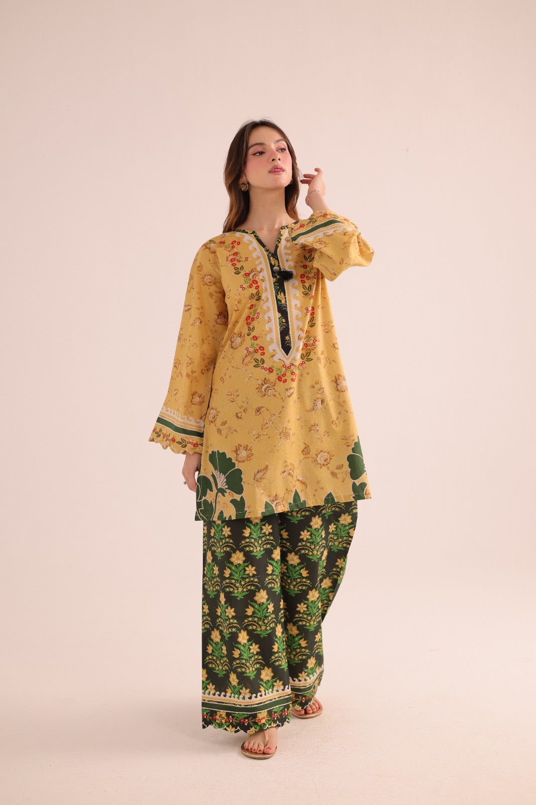 2PC Summer Lawn Dress- PRT L42957