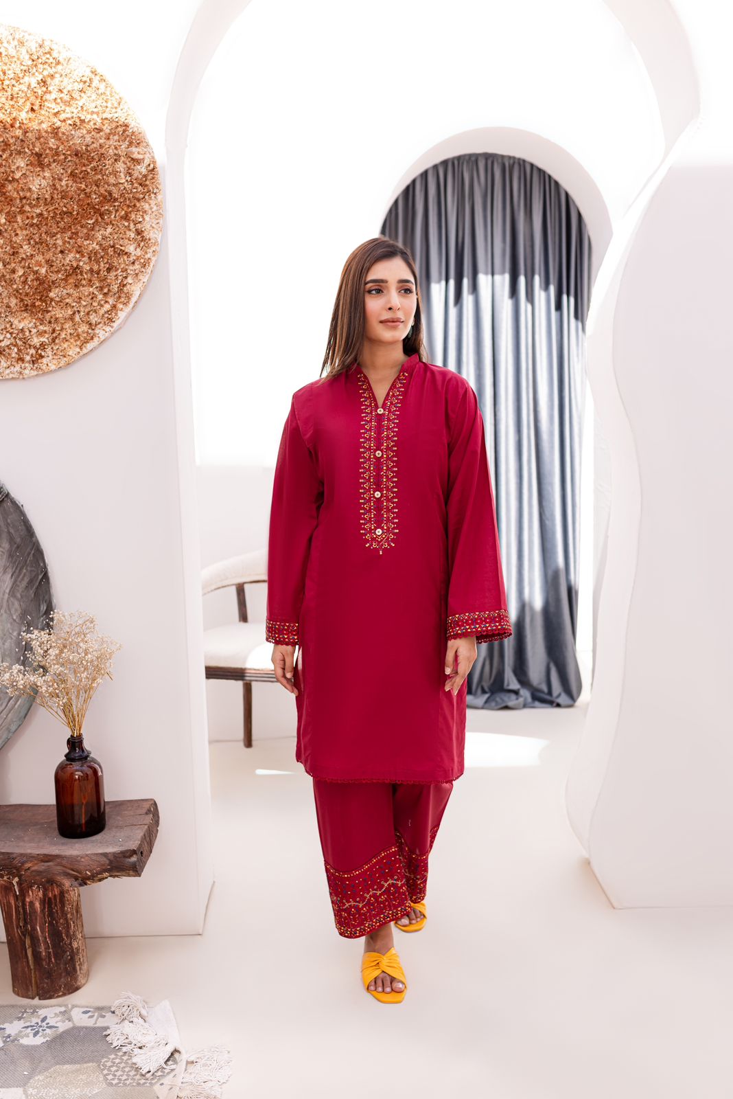 Lawn 2PC Embroidered Dress-1043