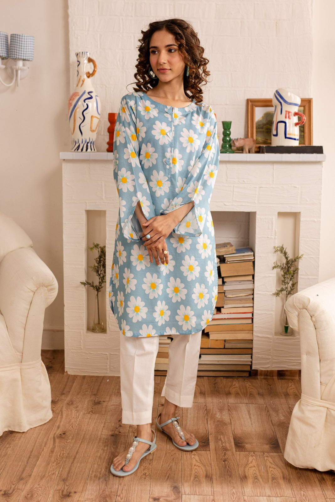 1PC Printed Kurti - PK12