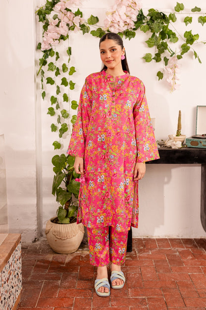 Unstitched 2PC Lawn Suit- PRT017