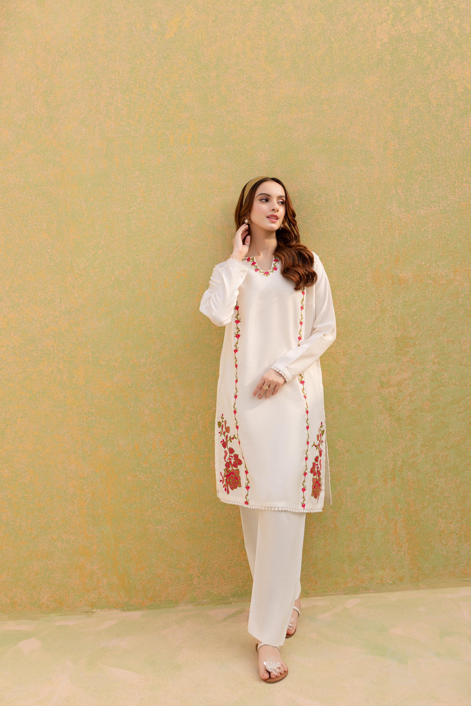 Winter 2PC Embroidered Dress-1069