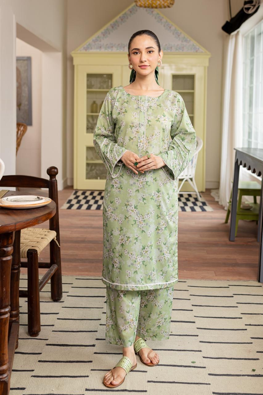 Unstitched 2PC Lawn - PRT042