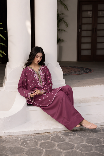 2PC Summer Embroidered Dress - 1222