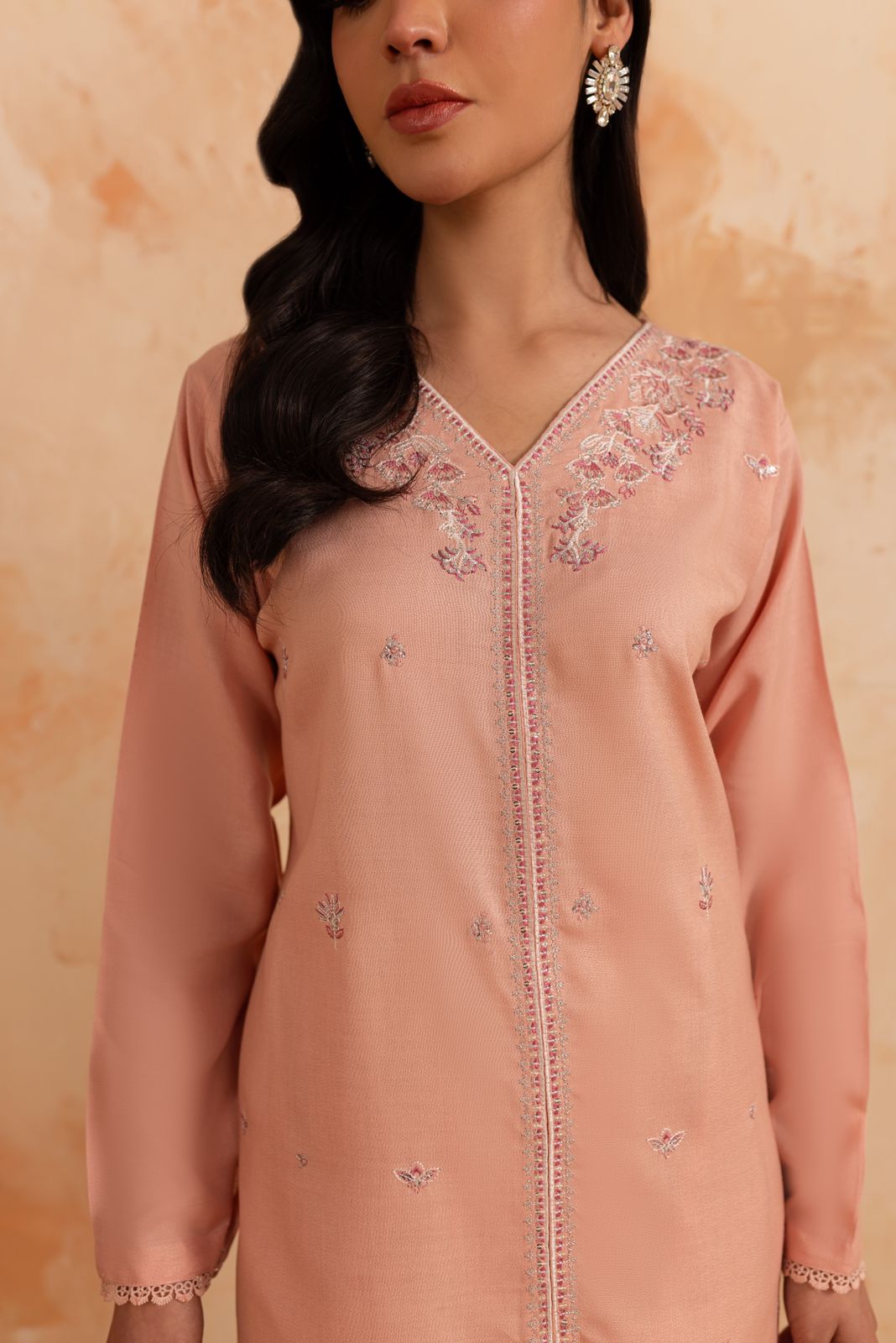 2PC Summer Luxury Embroidered Dress -1090