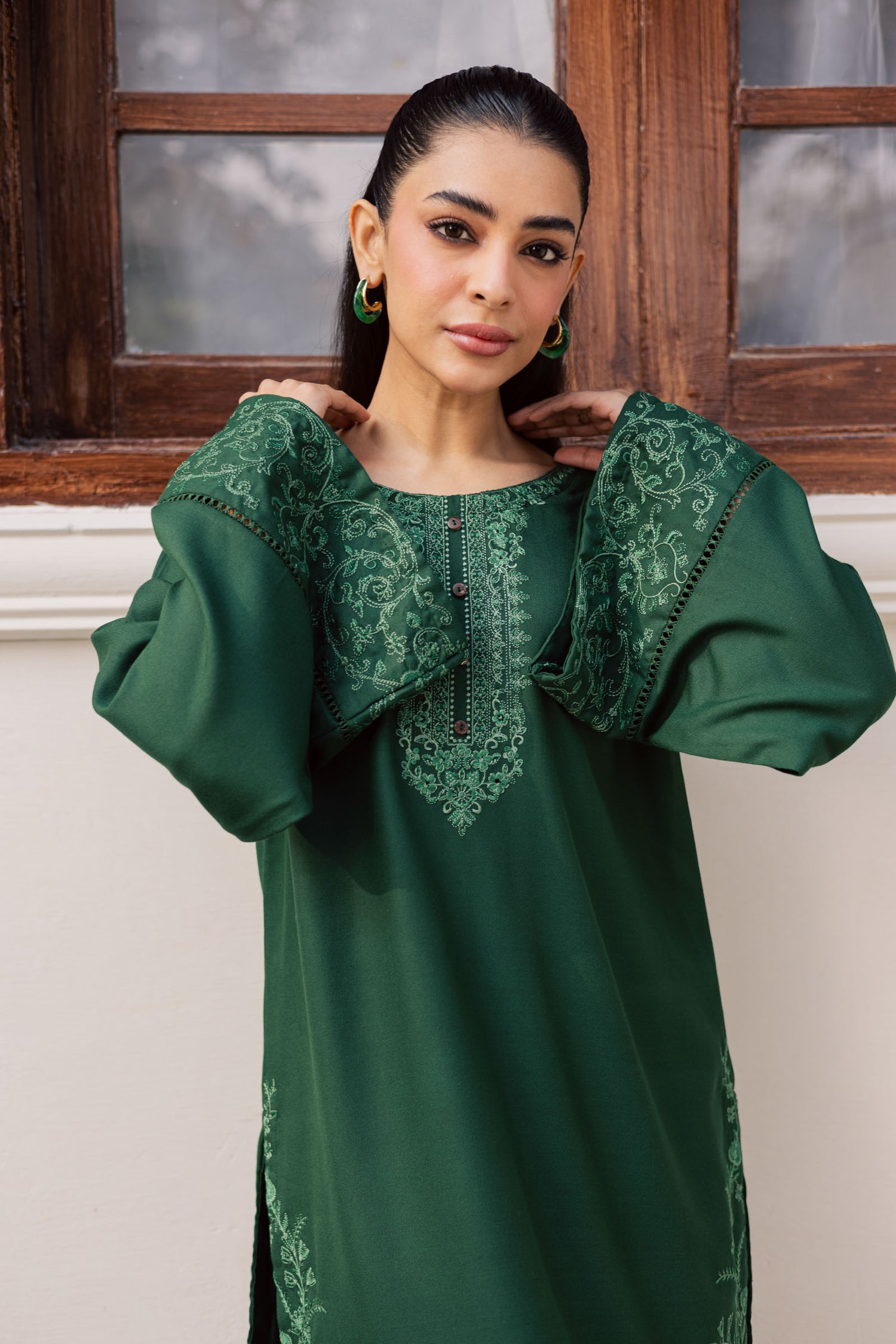2PC Winter Embroidered Dress-1182