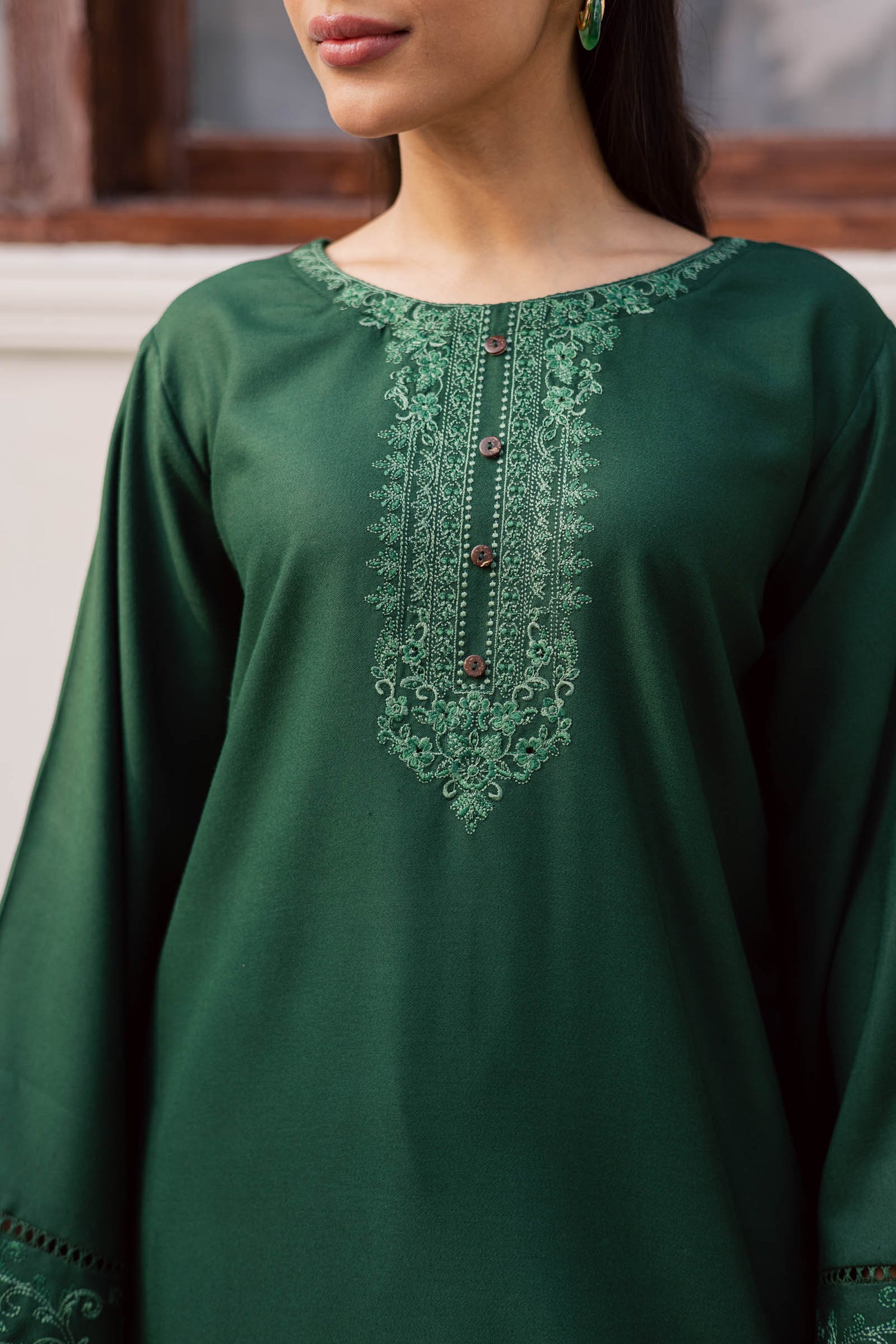 2PC Winter Embroidered Dress-1182