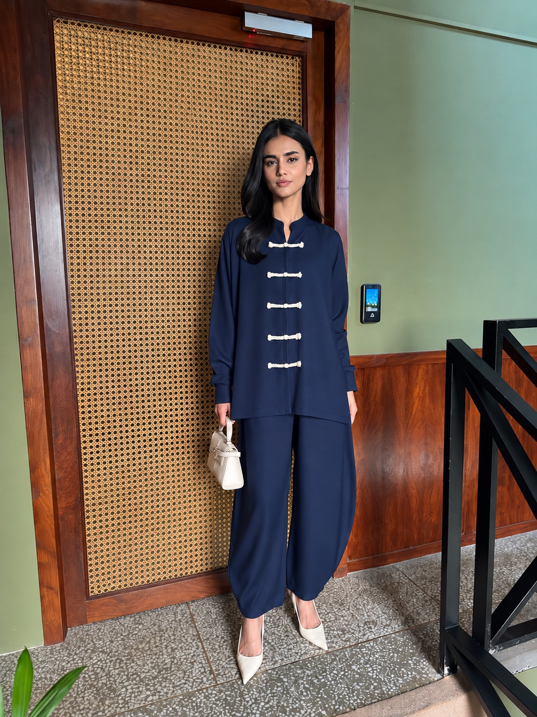 Mandarin Set - Navy Blue