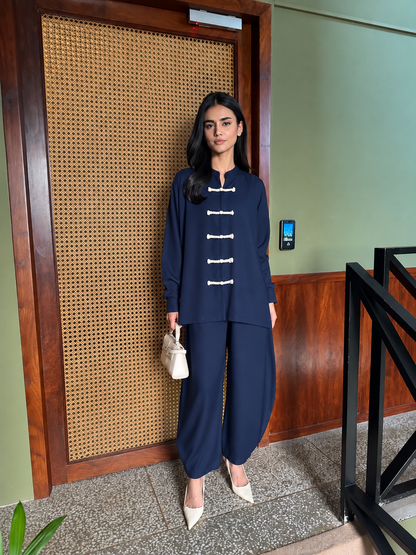 Mandarin Set - Navy Blue