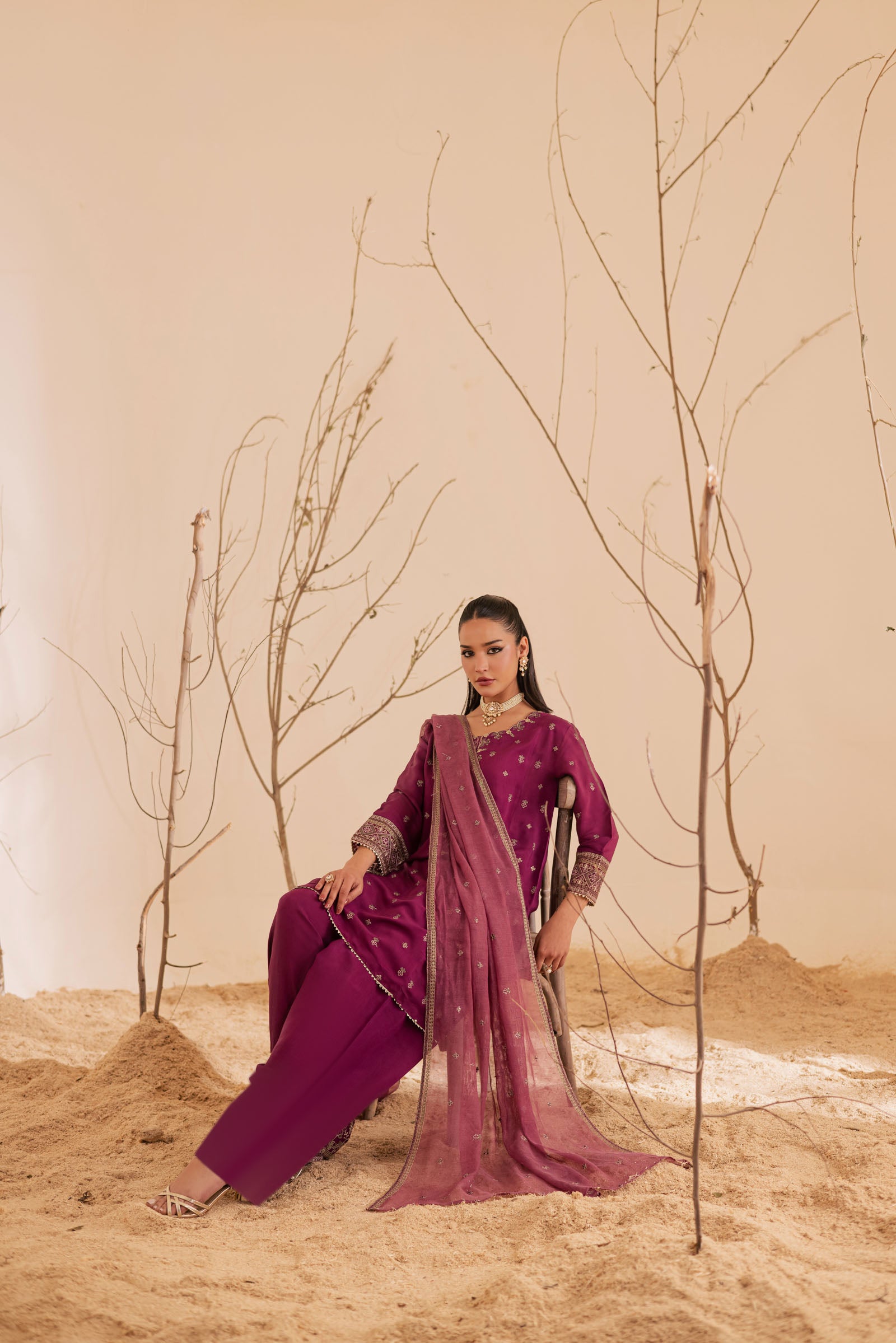 3PC Luxury Embroidered Dress- RSP12