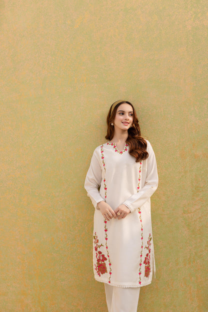 Winter 2PC Embroidered Dress-1069