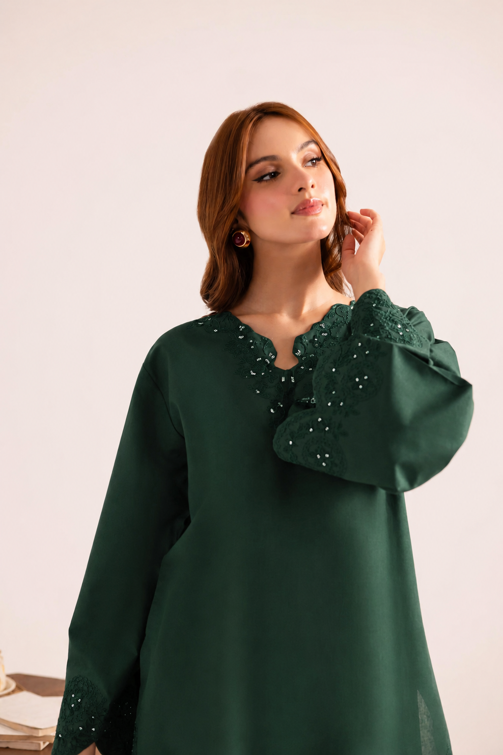 2PC Summer Embroidered Dress - 1211