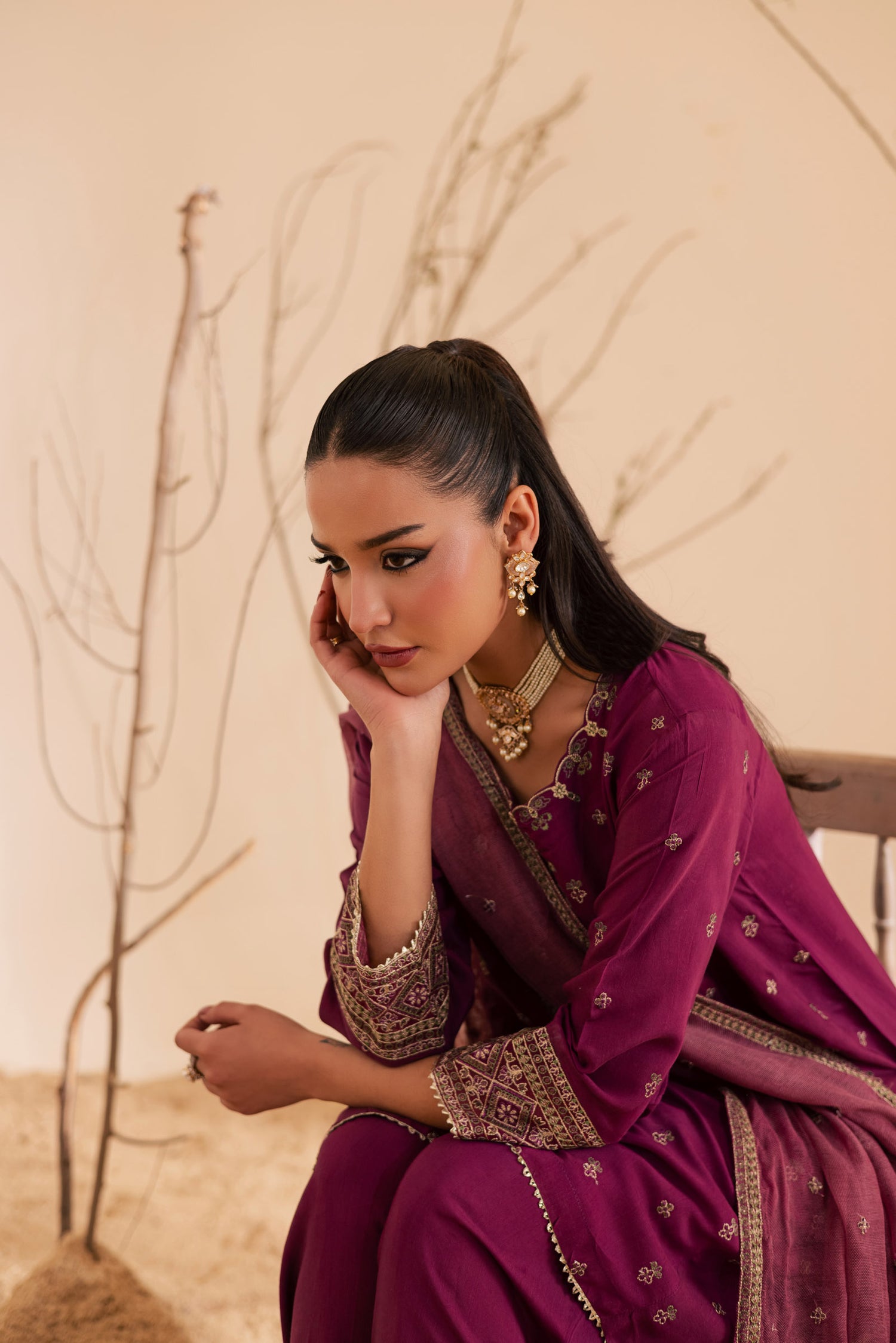 3PC Luxury Embroidered Dress- RSP12