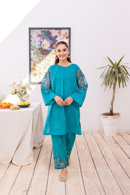 Lawn 2PC Embroidered Dress- 1036