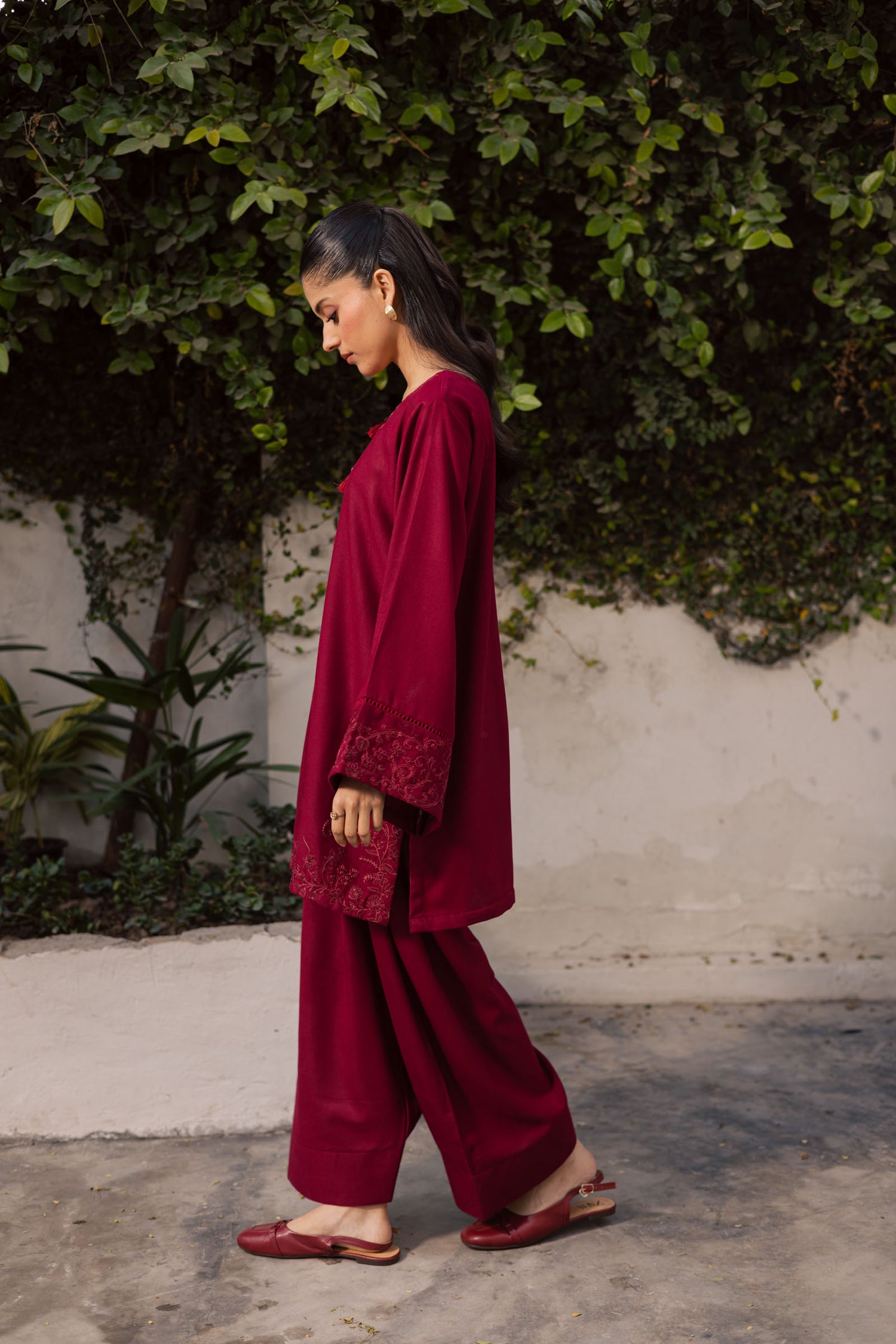 2PC Winter Embroidered Dress-1181