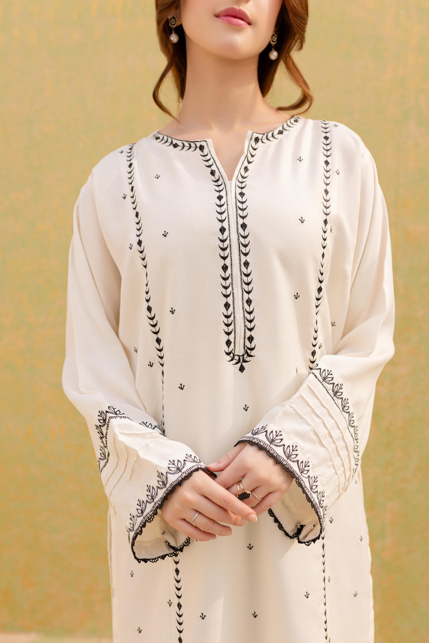 Winter 2PC Embroidered Dress-1066