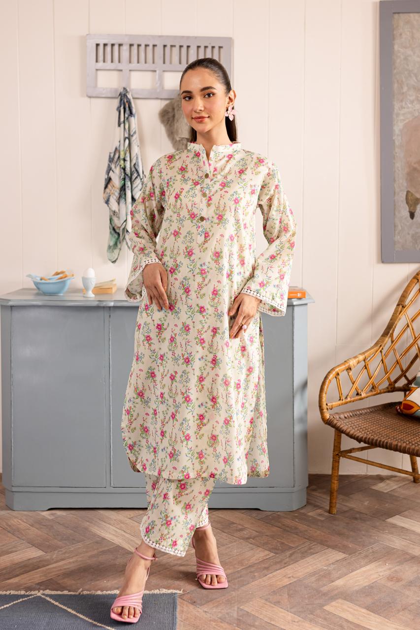 Unstitched 2PC Lawn - PRT055