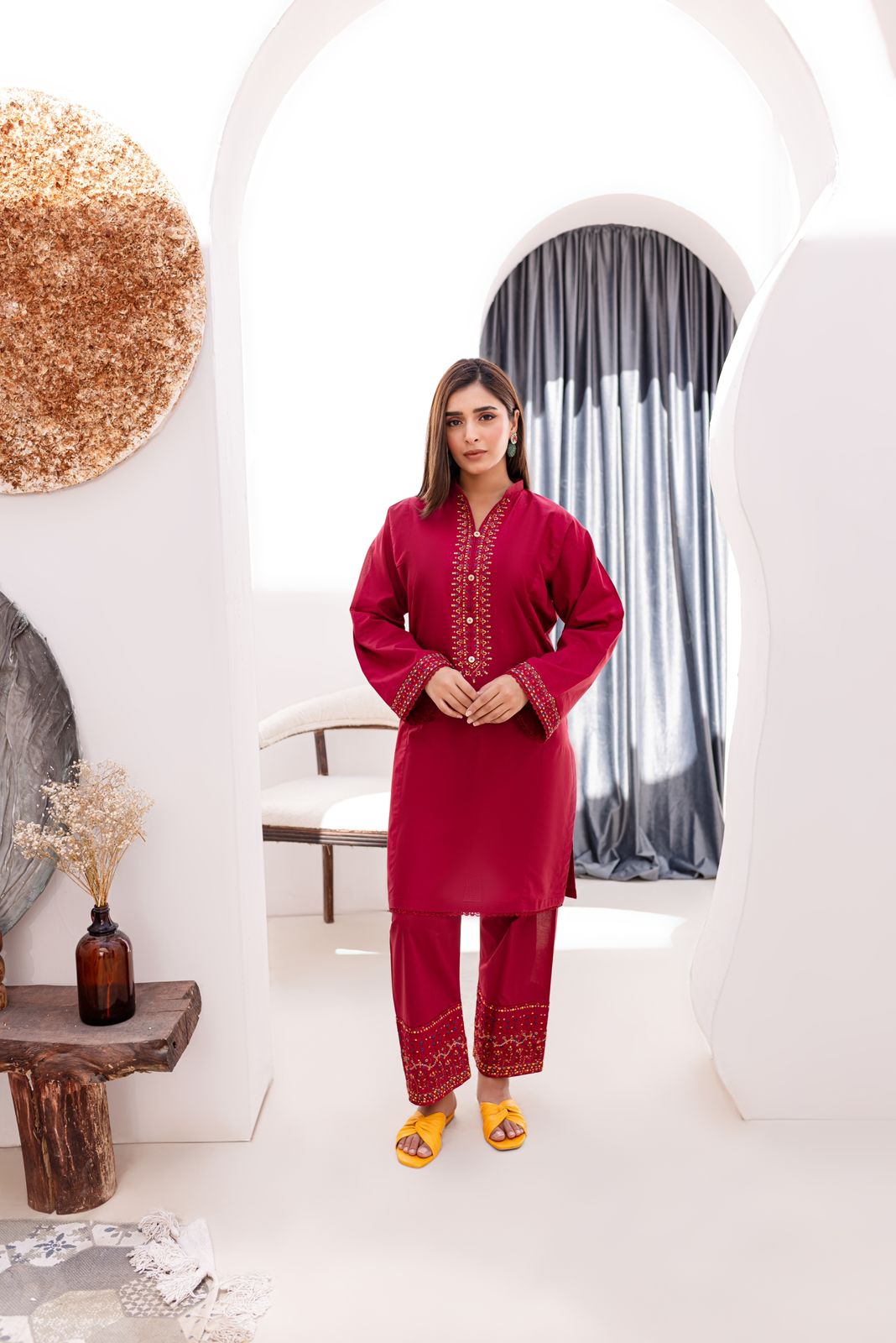 Lawn 2PC Embroidered Dress-1043