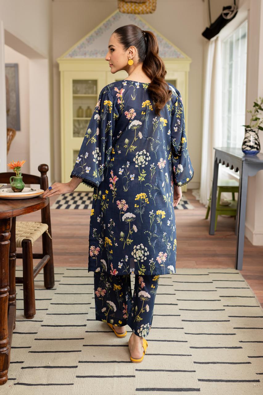 Unstitched 2PC Lawn - PRT038