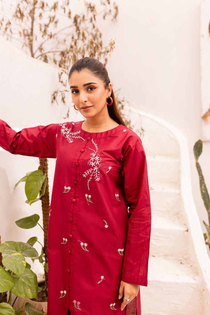 Lawn 2PC Embroidered Dress-1045