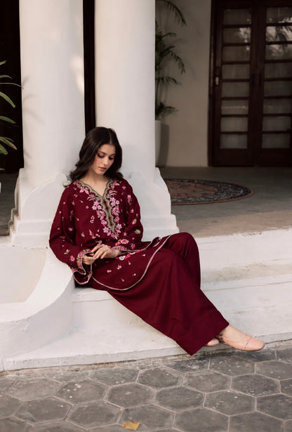 2PC Summer Embroidered Dress - 1213