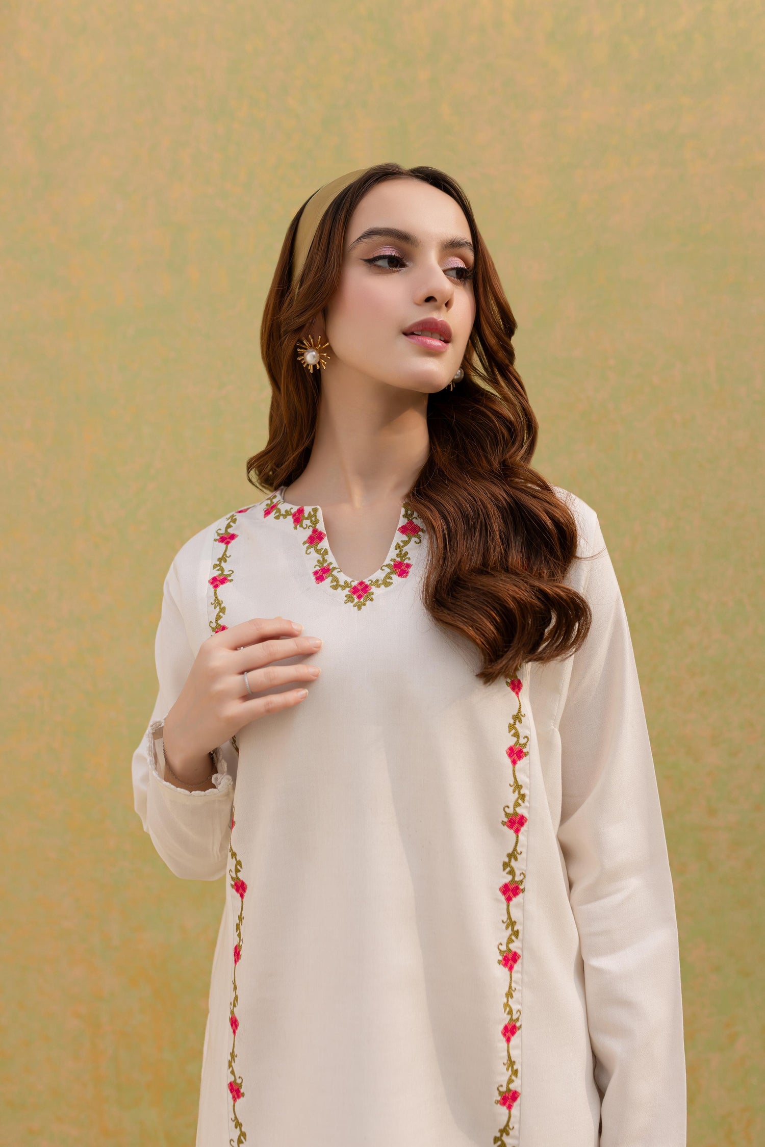 Winter 2PC Embroidered Dress-1069