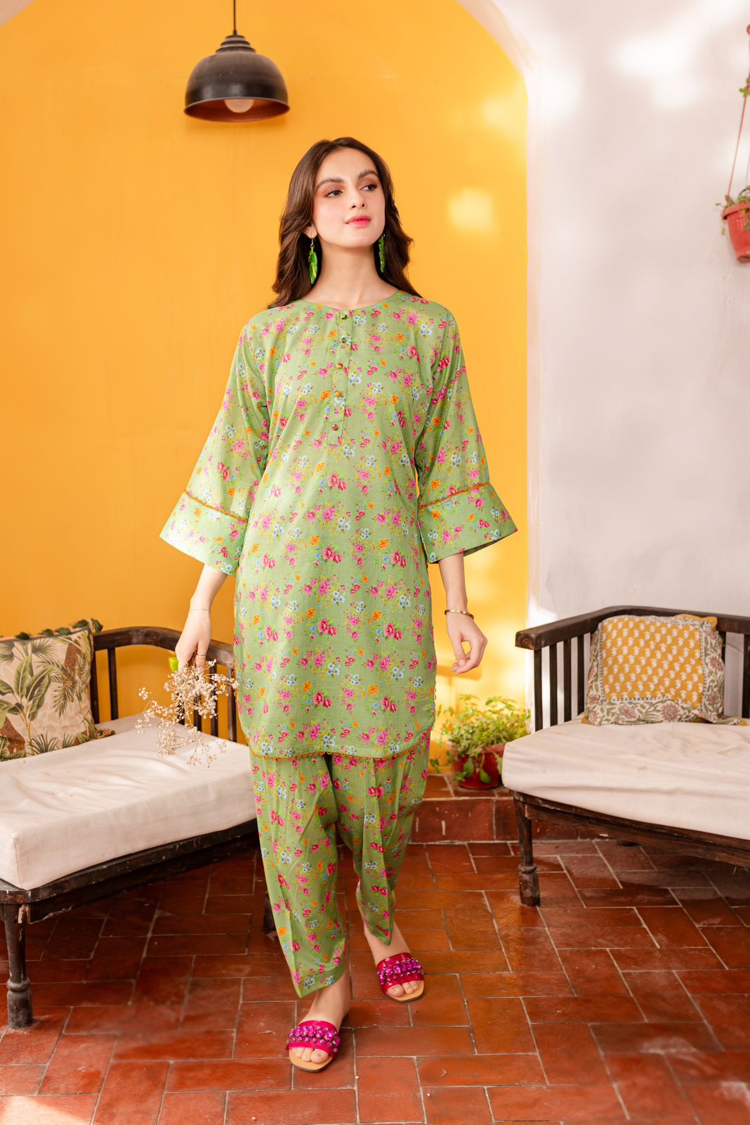 Stitched Lawn 2PC Suit - PRT013