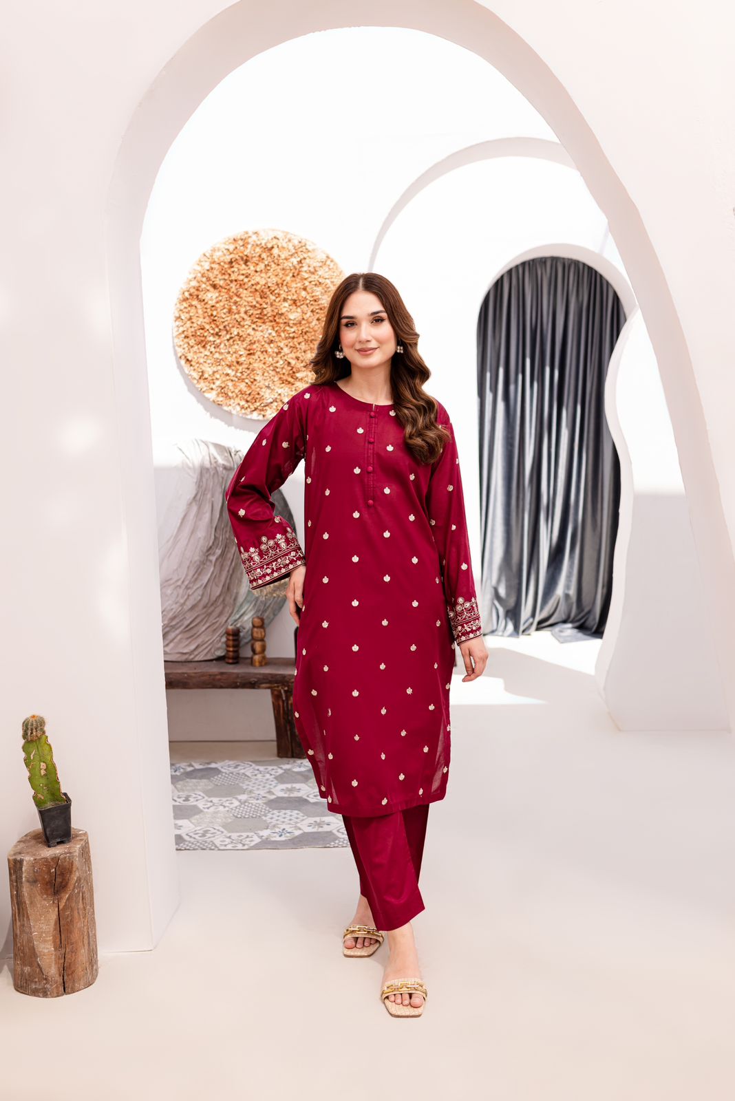 Lawn 2PC Embroidered Dress-1054