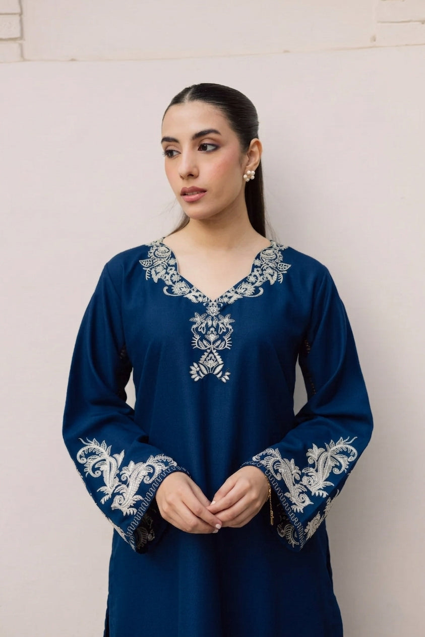 2PC Summer Embroidered Dress - 1219