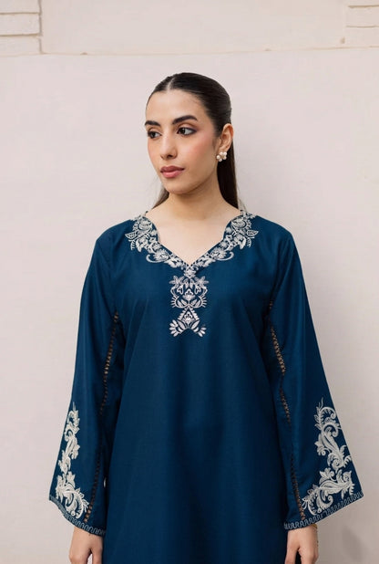2PC Summer Embroidered Dress - 1219