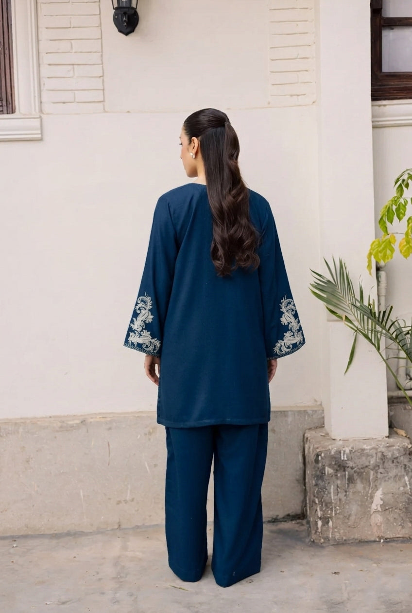 2PC Summer Embroidered Dress - 1219