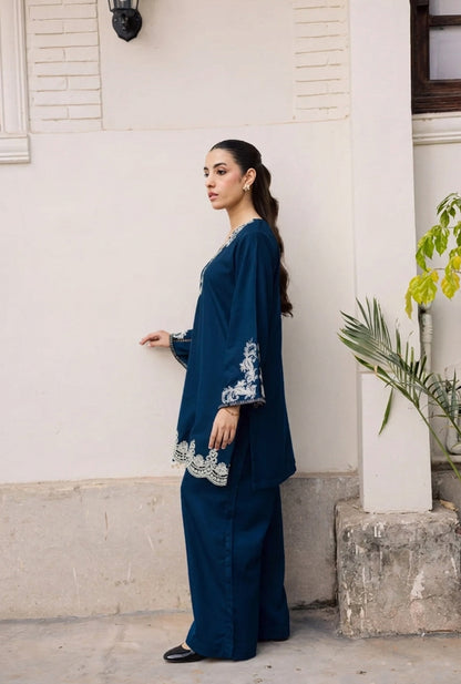 2PC Summer Embroidered Dress - 1219