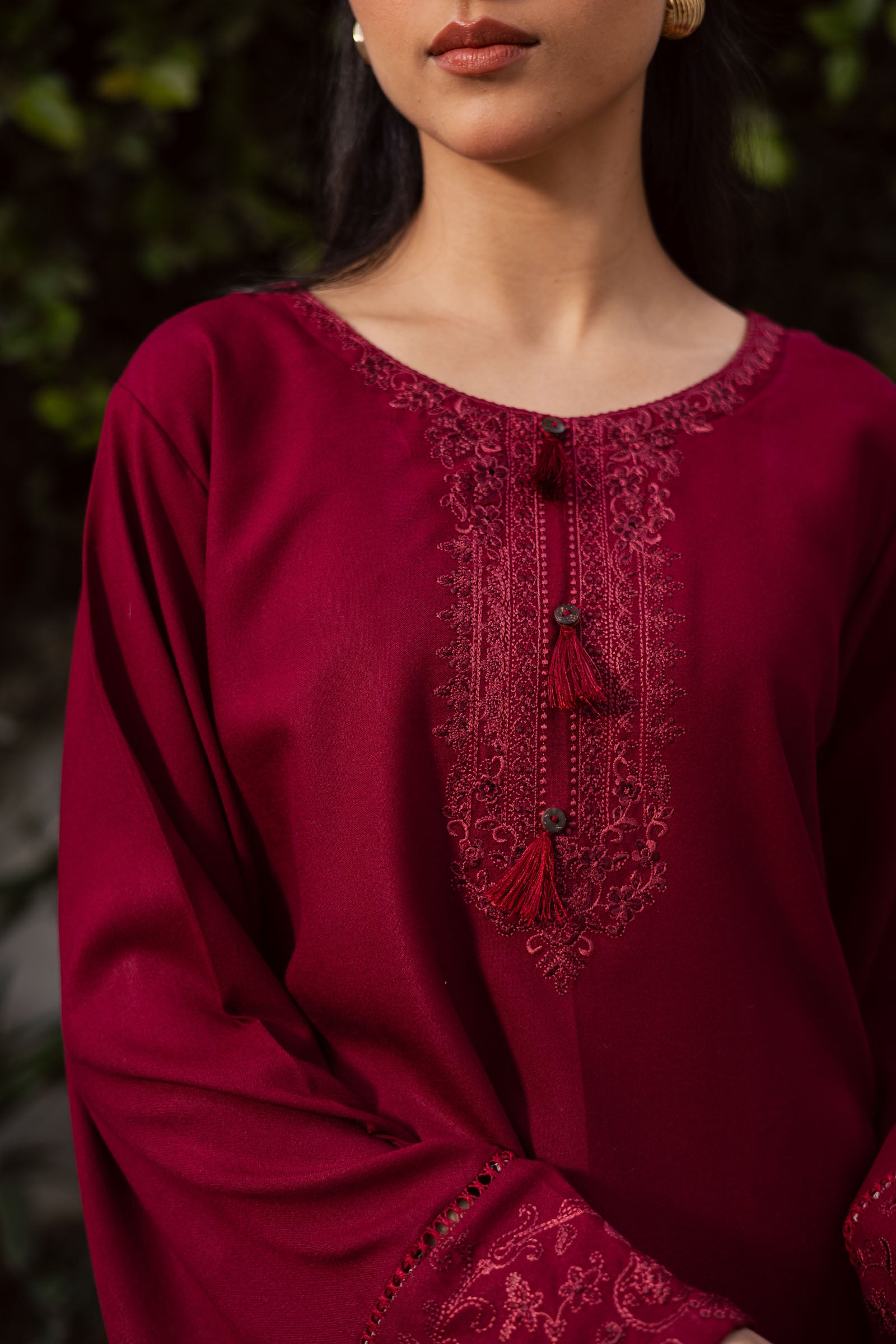 2PC Winter Embroidered Dress-1181