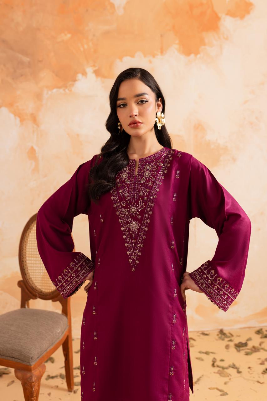 2PC LUXURY EMBROIDERED DRESS - 1095