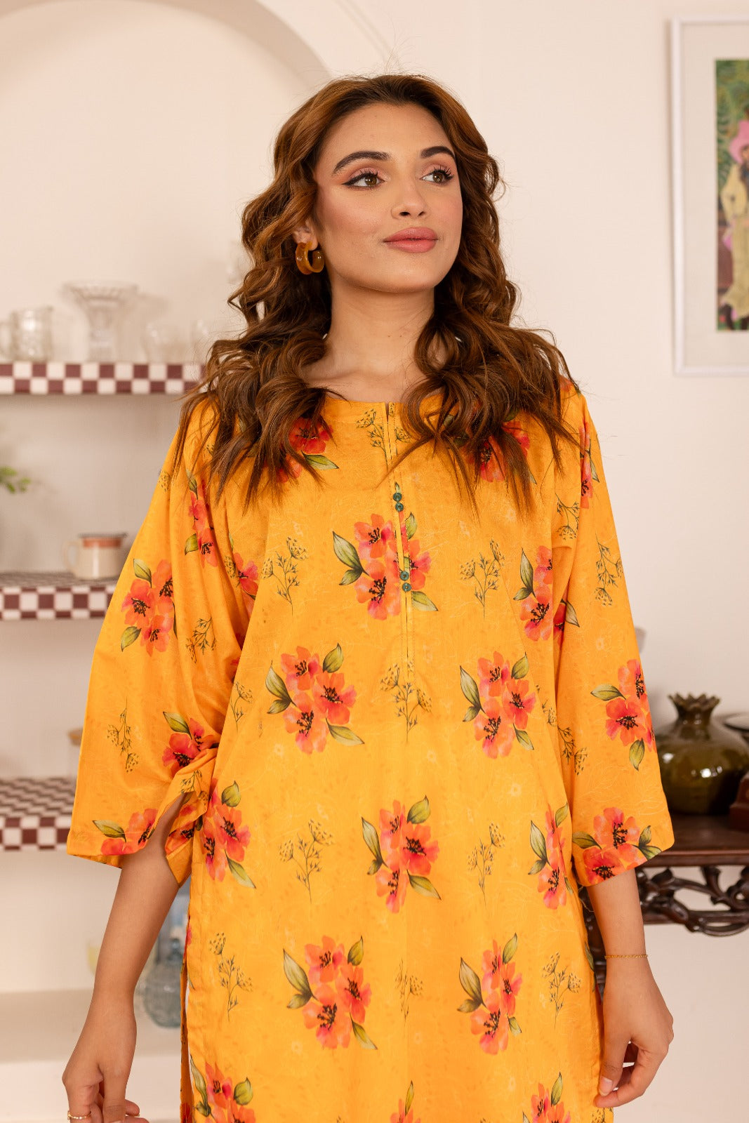 1PC Printed Kurta - PK43