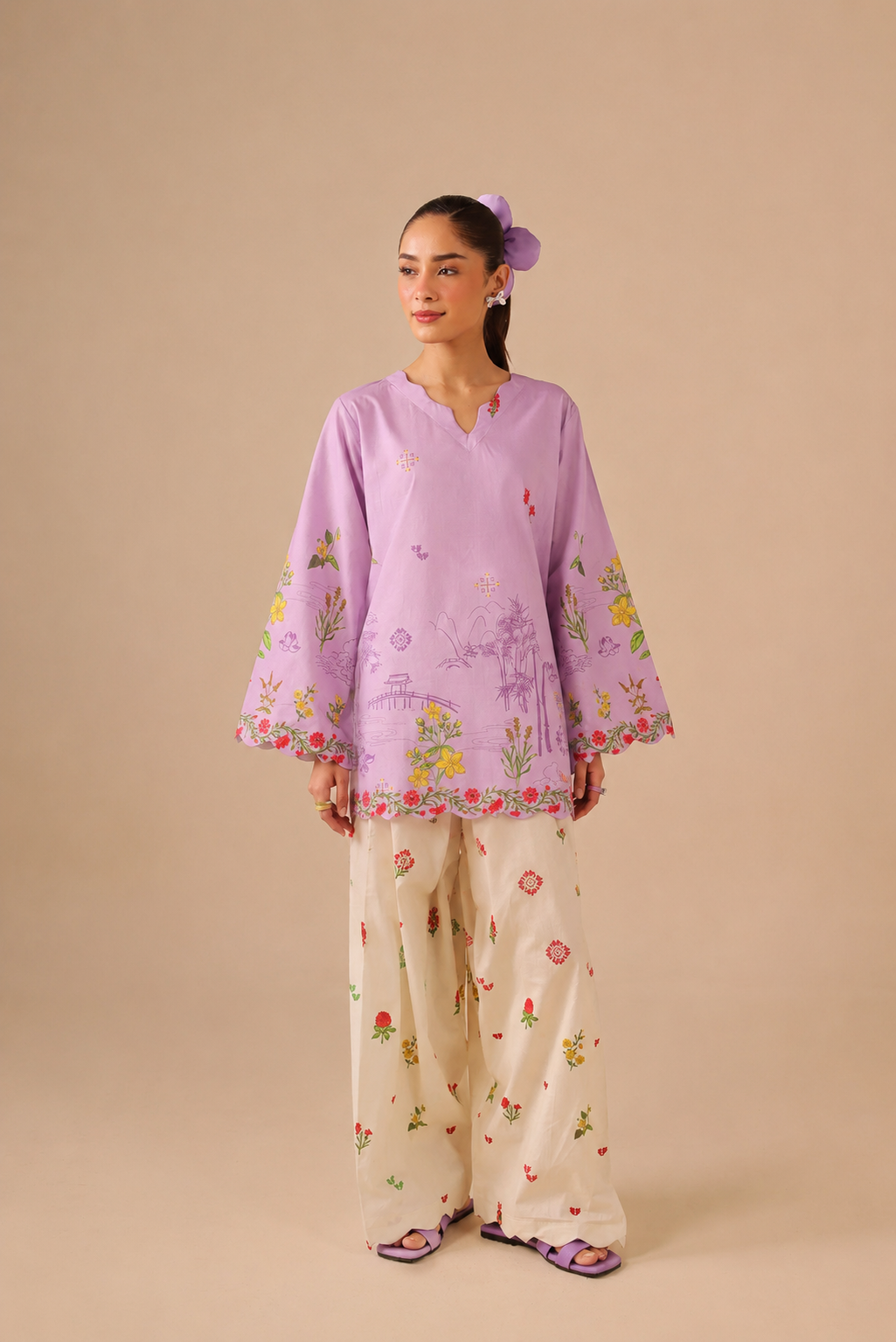 2PC Summer Lawn Dress - 44263
