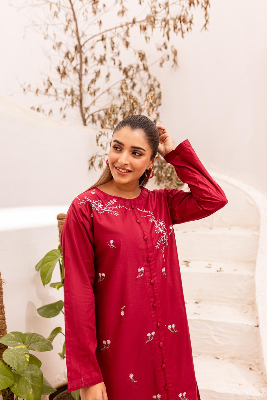 Lawn 2PC Embroidered Dress-1045