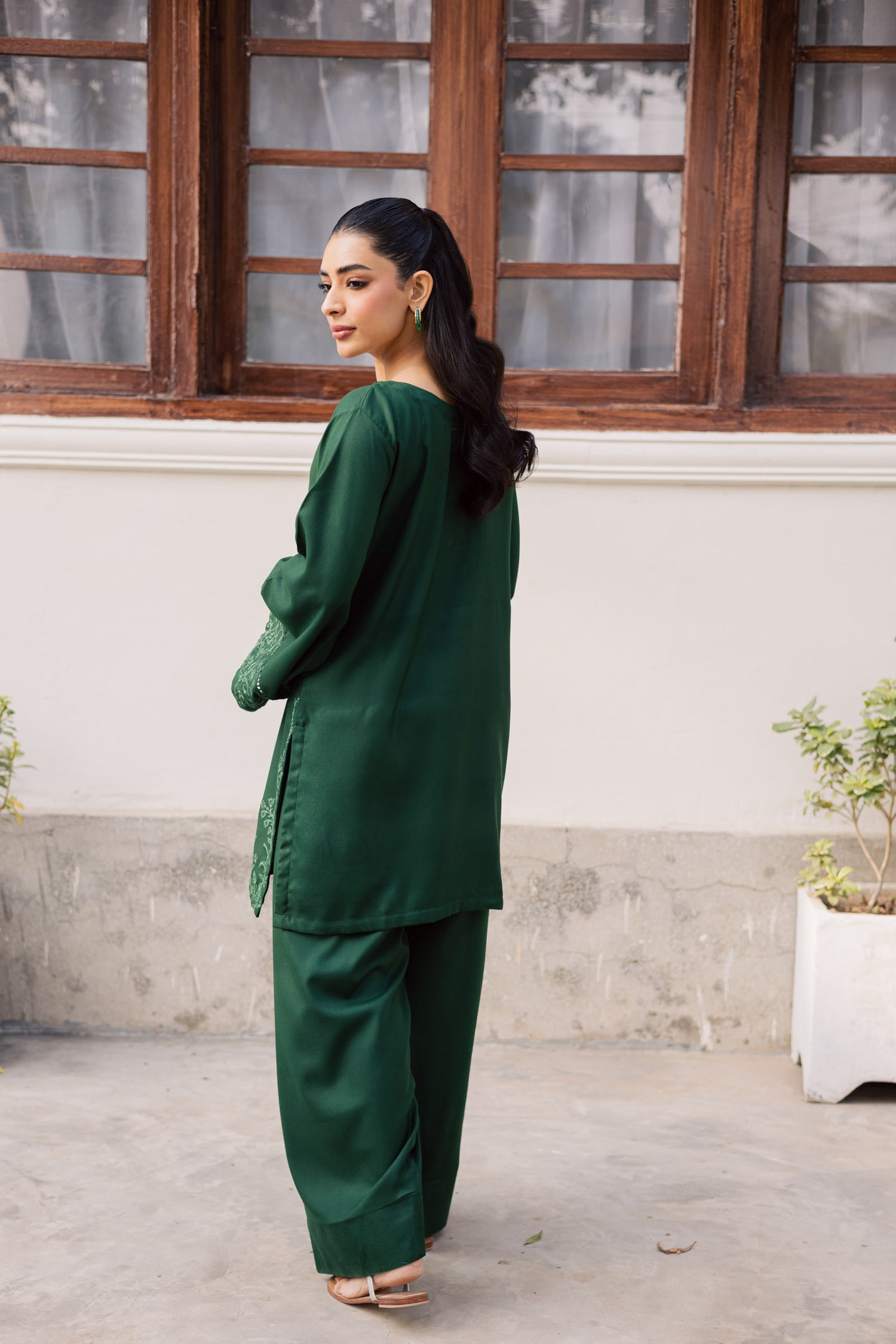 2PC Winter Embroidered Dress-1182