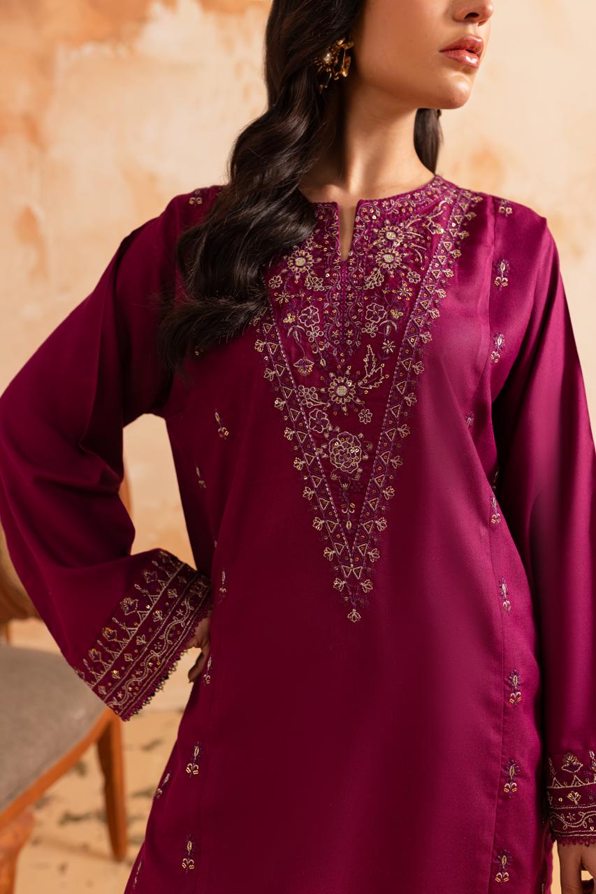 2PC LUXURY EMBROIDERED DRESS - 1095