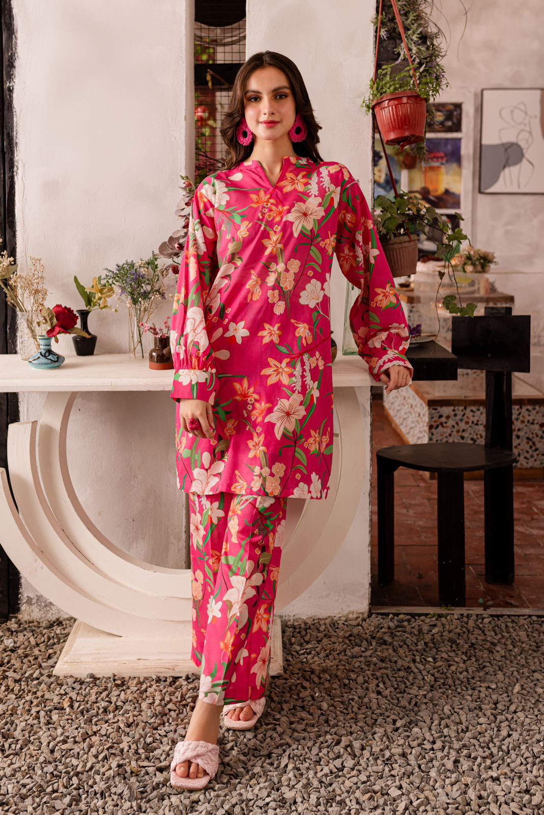 Stitched 2PC Lawn Suit - PRT018