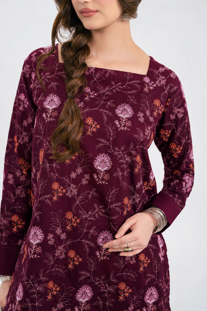 2PC Summer Embroidered Dress - 1235