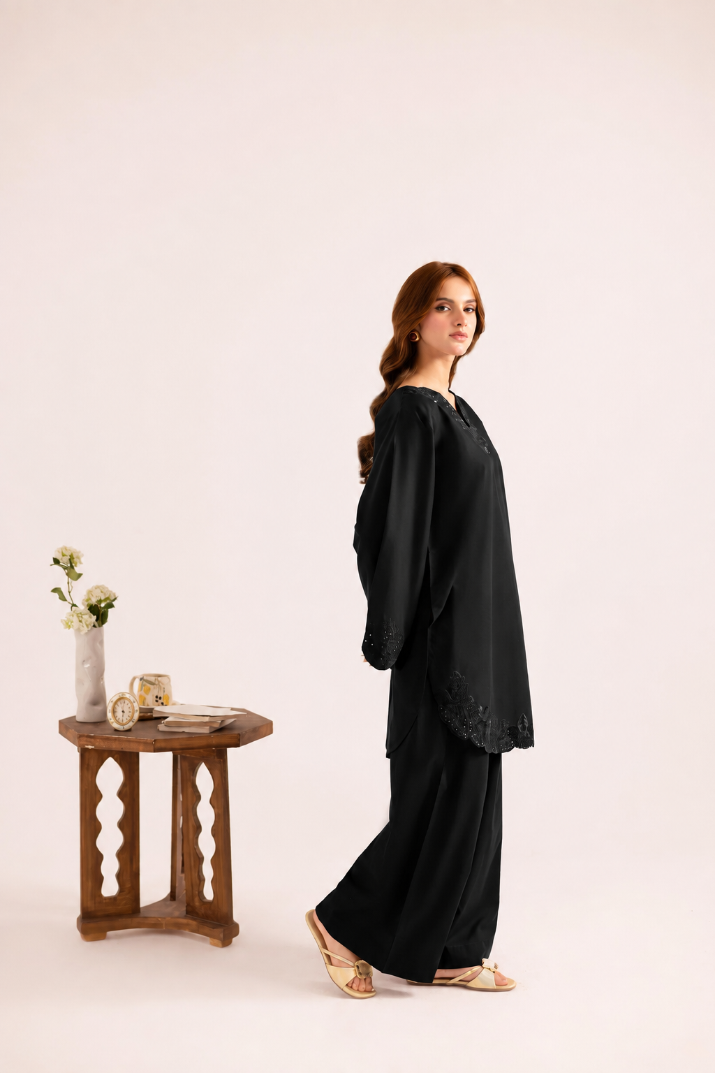 2PC Summer Embroidered Dress - 1208