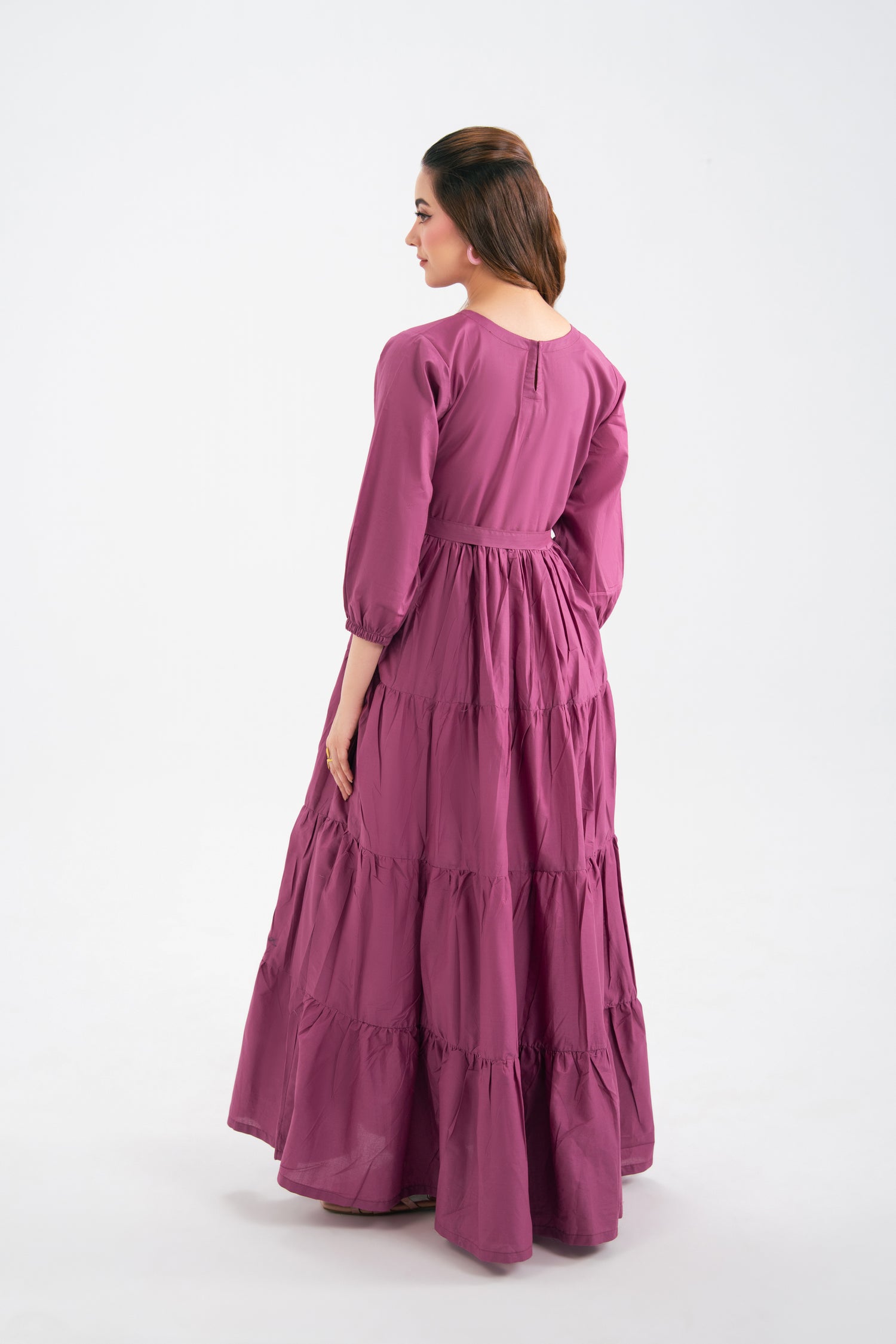 1PC Solid Maxi Dress - Lavender
