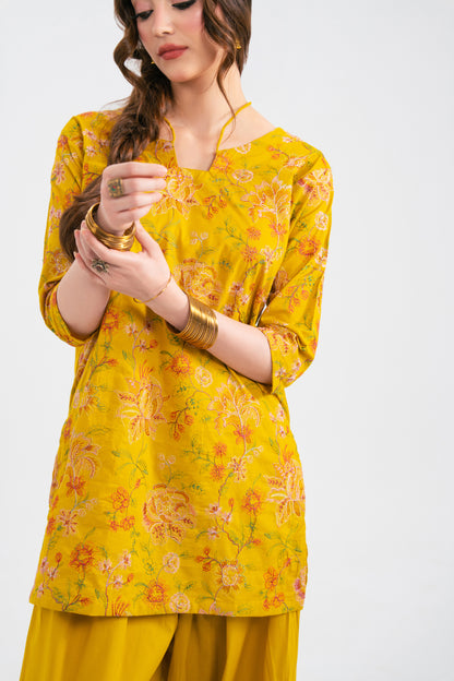 2PC Summer Embroidered Dress - 1232