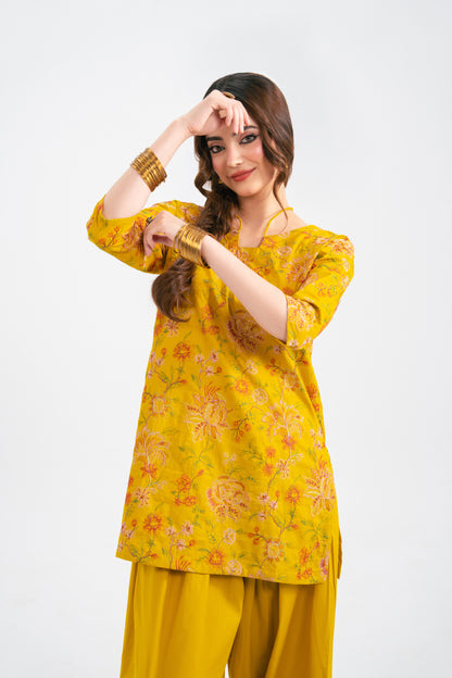 2PC Summer Embroidered Dress - 1232