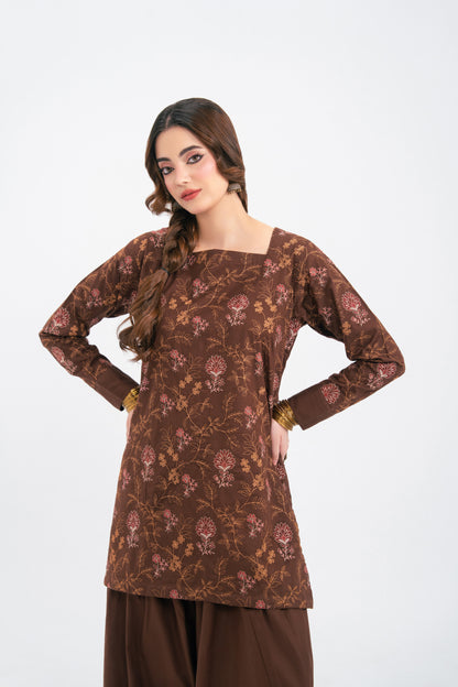2PC Summer Embroidered Dress - 1234
