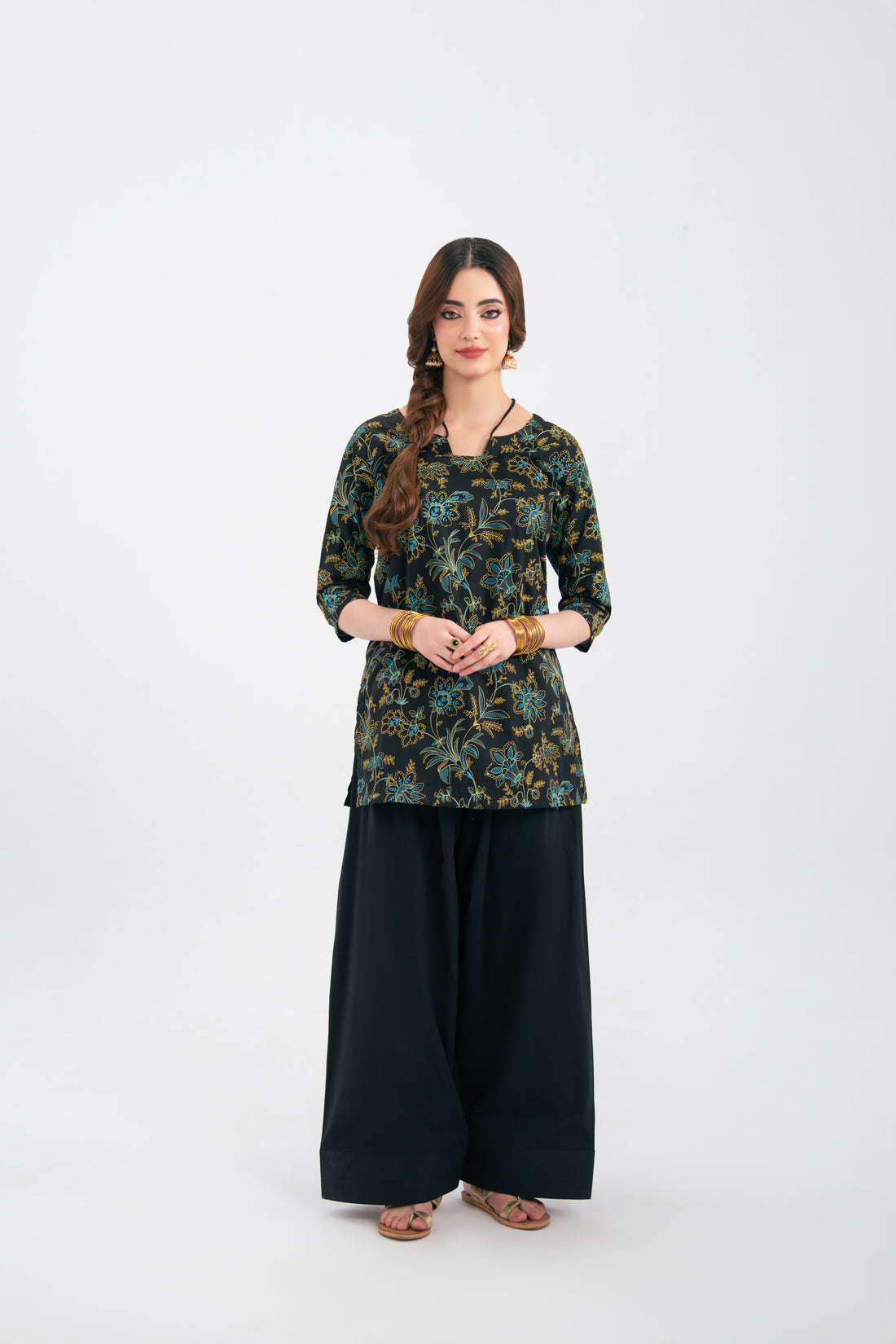 2PC Summer Embroidered Dress - 1231