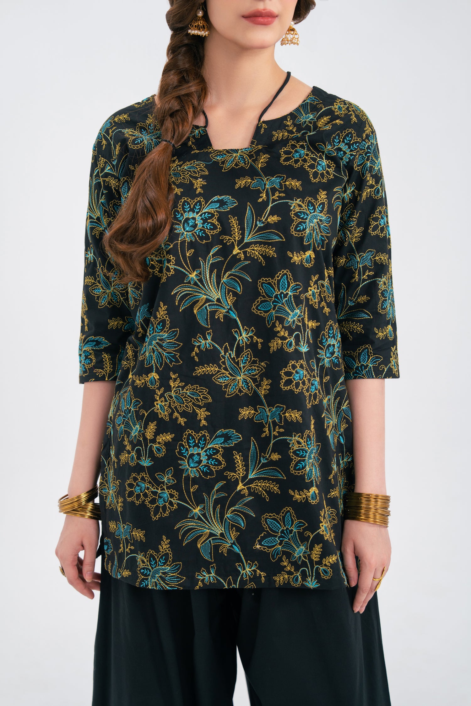 2PC Summer Embroidered Dress - 1231