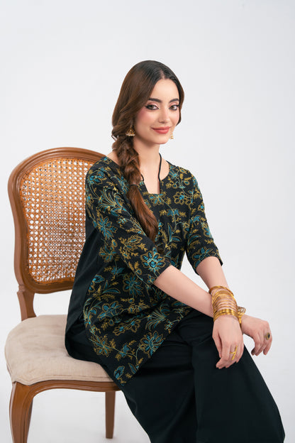 2PC Summer Embroidered Dress - 1231