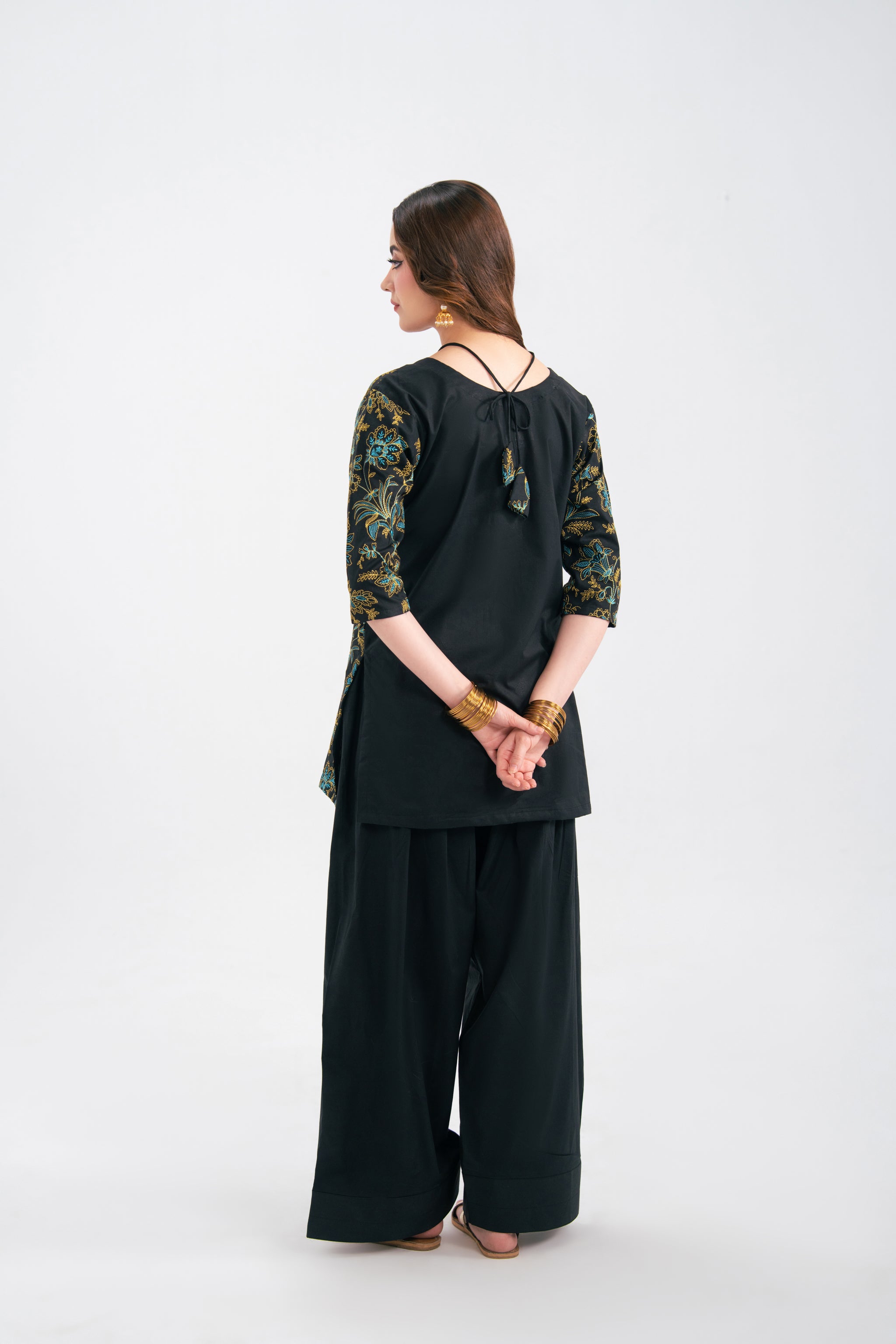2PC Summer Embroidered Dress - 1231