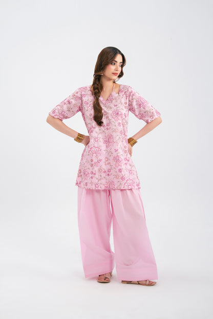 2PC Summer Embroidered Dress - 1229